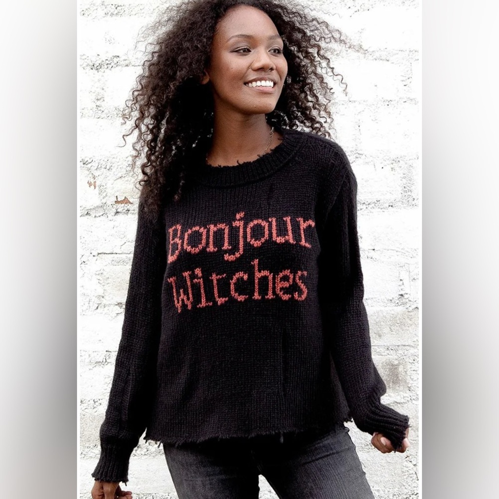Wooden Ships Bonjour Witches knit top in size small in excellent condition